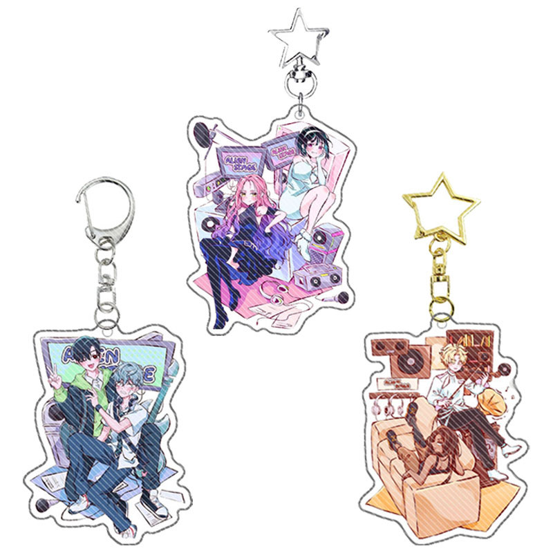 Anime Alien Stage Acrylic Keychains Luka Till Ivan Hyuna Mizi Sua Acrylic Keychain Bag Pendant Accessories Key Ring Gift