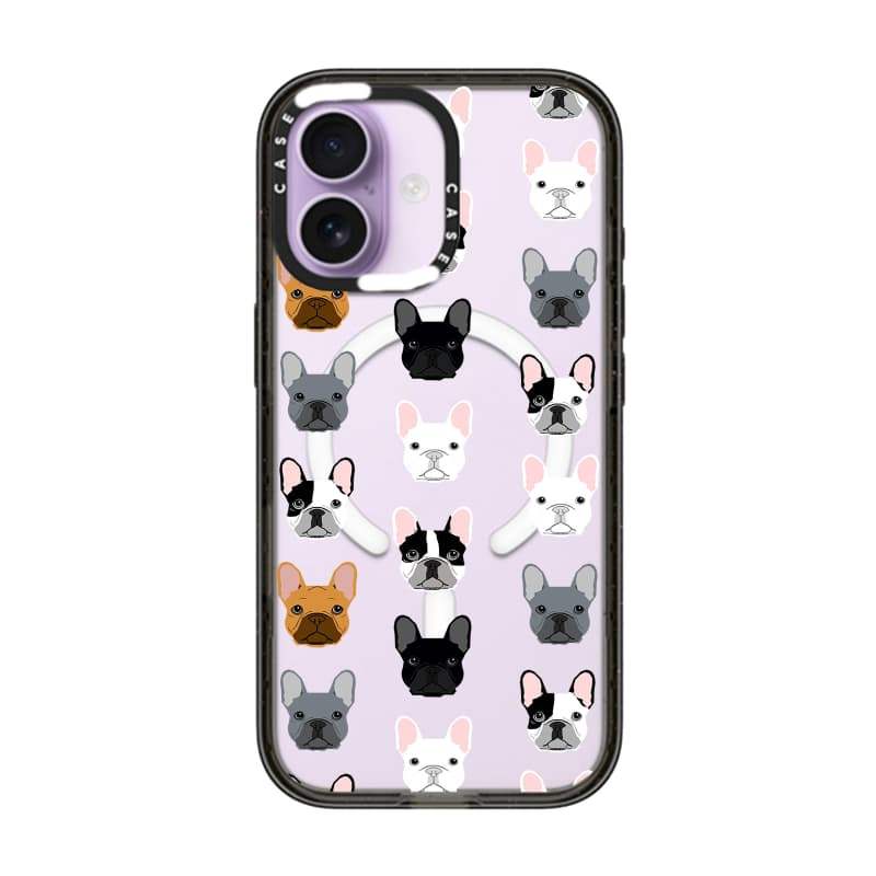 CASECASE X Full Màn Hình Đầu Chó Ốp Lưng Đen Trong Suốt Cứng Hút Từ Tính Tác Động Dành Cho Apple IPhone 12 13 14 15 16 17 Pro Max Air Plus Có Hộp
