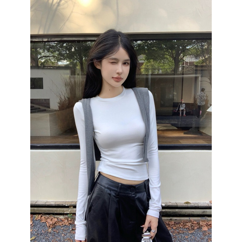 [10 MÀU] Áo thun giữ nhiệt dài tay siêu co giãn chất cotton mịn dày dặn Justdun A8 Samsu.clothing_saigon