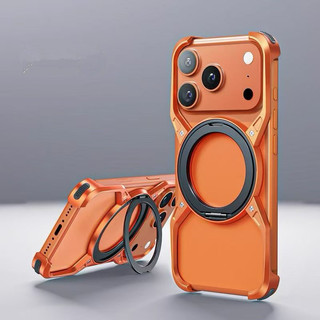 [JLK] Ốp Điện Thoại Không Khung Hợp Kim Nhôm Từ Tính Cho iPhone 17Air 17Pro 17 Pro Max Với 360° Vỏ kim loại chống sốc đứng