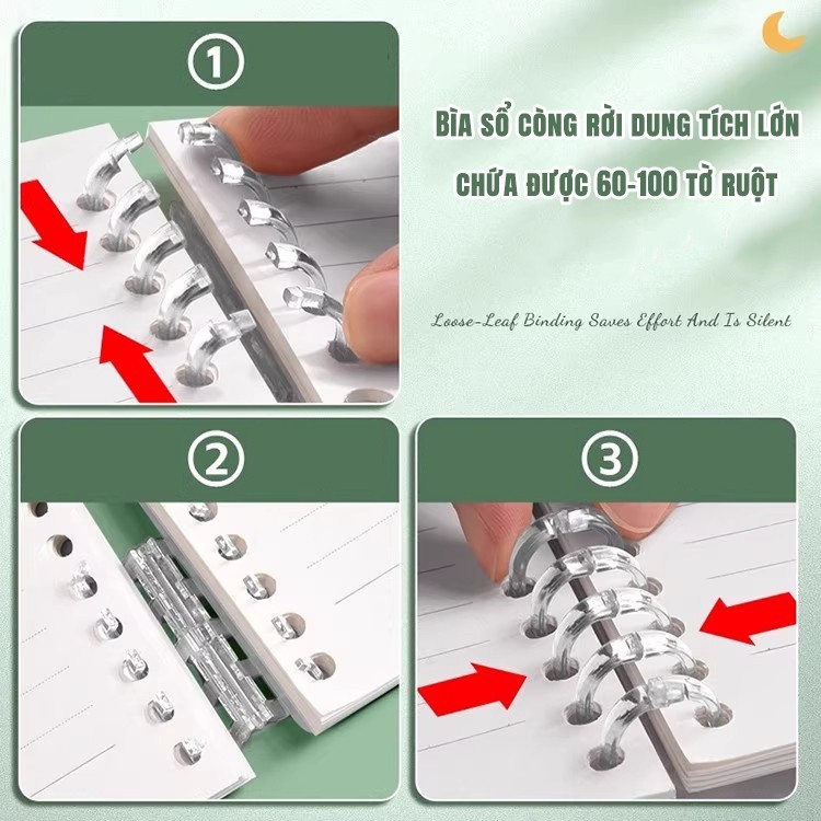 Sổ Còng Good Luck B5 120 Trang – Sổ Tay Ghi Chép Học Sinh, Planner Dễ Thương, Màu Pastel Tươi Sáng