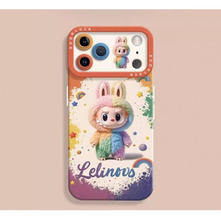 Ốp điện thoại Rabububu hoạt hình thời trang cho iPhone17 / 16 / 15 / 14 / 13 / MINI / 12 / 11 / Pro MAX / X / XS / XR / 7 / 8 / 6 Vỏ bảo vệ toàn diện bằng silicon lỏng chống sốc và chống rơi