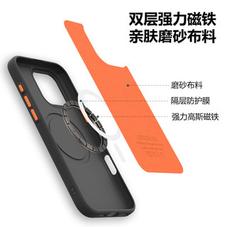 IPhone16 Vòng sạc từ tính Vỏ điện thoại Họa tiết vải lanh TPU15 / 14 với Flannel Vỏ điện thoại lỗ lớn Hàng hóa giao ngay