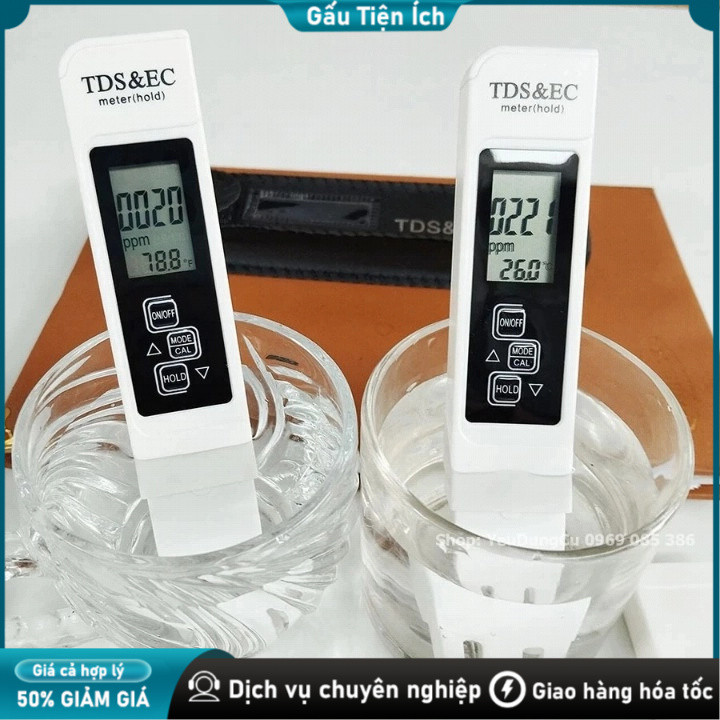 Bút đo nước thông minh, đo EC chính xác! Dải đo rộng, kết quả đáng tin.