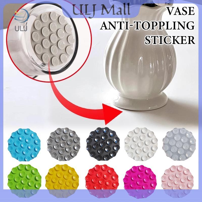 Bộ 1-5 miếng dán chống lật bình hoa silicon, cốc hút hai mặt, dễ bám, ngăn va đập