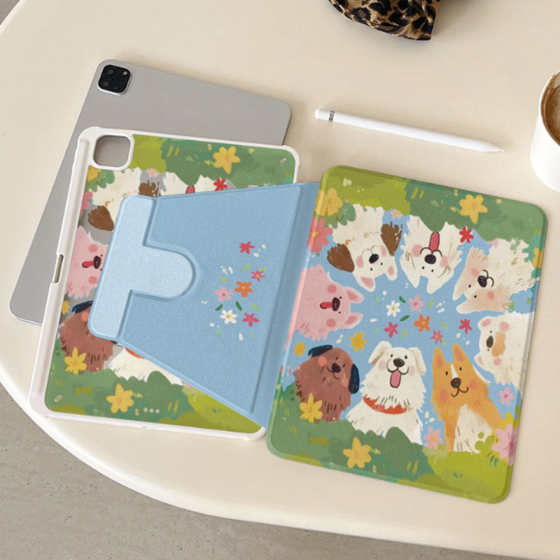 Ốp Bảo Vệ Cho iPad Thế Hệ Thứ 10 M4 2024 pro11 air 13 inch Air2 Gen7 Gen8 Gen9 2025 A16 gen11th M2 Air6 M3 Air7 Gen5 / 6 Mini4 / 5 / 6 air 11 Air4 / air5 pro 12.9 360 độ