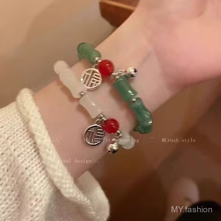 Vòng tay cặp đôi bằng bờ tre - Phù hợp làm quà tặng tình yêu dành cho bạn gái với ý nghĩa may mắn.