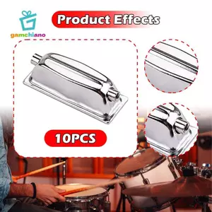 10 Miếng Snare Trống Lugs Đôi Đầu Trống Kim Loại Tai Gắn Phần Cứng Thay Thế Bộ Gõ Gắn Thiết Kế Với Gia Công CNC Thích Hợp Cho Phòng Thu