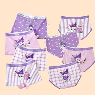 Bộ 4 QuầN LóT Cotton Trẻ Em GáI MớI ThoảI MáI ThoáNg Khí ThiếT Kế HọA Quan Lot Nu SịP
