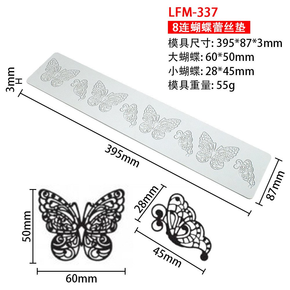 Bướm Chuồn Chuồn Fondant Ren Thảm Sô Cô La Khuôn Silicon Nghệ Thuật Rau Sắc Nét Trang Trí Khuôn Bánh Phân Tử Ẩm Thực Trang Trí Khuôn