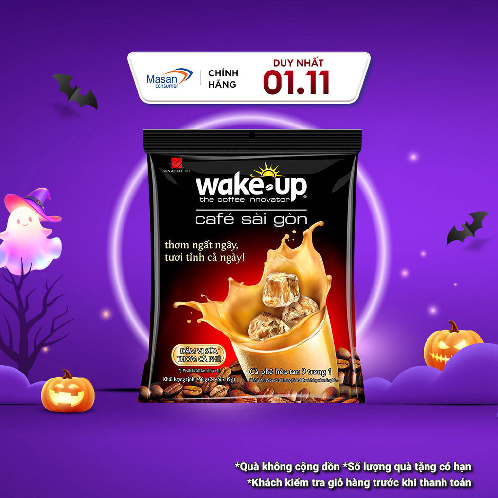 Cà phê Wake up Sài Gòn - Túi 24gói x 19gr