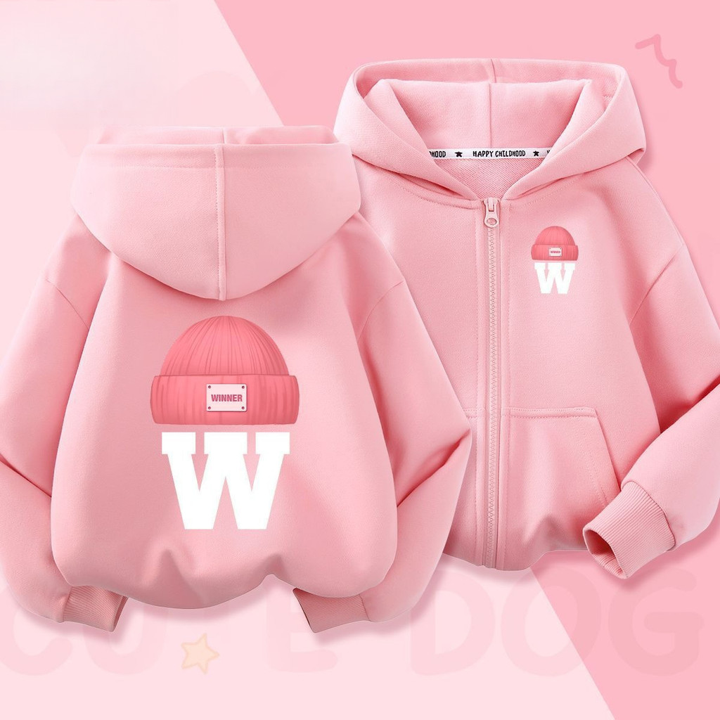 Bé Gái Hoạt Hình Zip Up Áo Khoác Xuân Thu Áo Khoác Thường Ngày In Hình Dễ Thương Áo Hợp Thời Trang Trẻ Em Trang Phục
