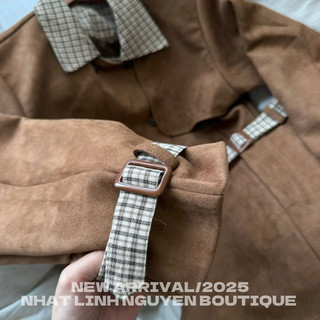 [Sẵn] Set Bộ Nỉ Phối Caro Mix Chân Váy Ngắn Kèm Belt, Set Áo Tay Dài Khoác Mix Chân Váy Ngắn Asasino