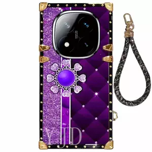 Ốp YJD Cho Redmi 17C Thời Trang Cổ Điển Màu Tím Series Dây Tay Chống Rơi Vỏ Điện Thoại