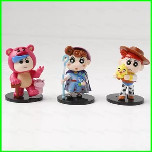 HT3 6 Chiếc Crayon Shin-chan Nohara Shinnosuke Câu Chuyện Đồ Chơi Cosplay Nhân Vật Hành Động Anime Dễ Thương Trang Trí TH3