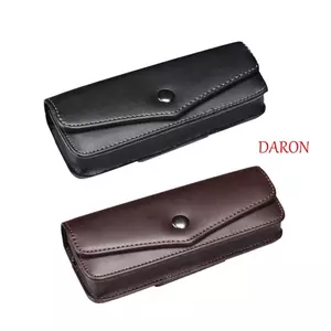 DARON Eopack Hộp Kính Retro Di Động Da PU Treo Trên Đai Kính Presbyopic Người Trung Niên Và Người Cao Tuổi Túi Kính Mắt Đọc Sách Hộp Kính Mắt