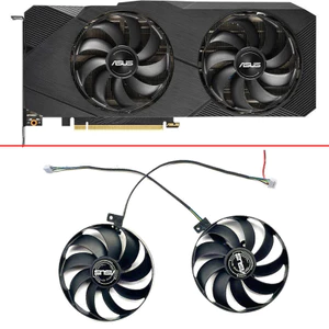 Quạt Làm Mát Cho ASUS RTX 2060 2070 2080 SUPER RTX 2070 2080 DUAL EVO Nâng Cao card Đồ Họa Quạt Thay Thế 90MM 4PIN T129215SU *