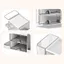 Hộp lưu trữ máy tính để bàn ROLY, Hộp lưu trữ ngăn kéo bằng nhựa đa chức năng, Dụng cụ sắp xếp bàn dung tích lớn bền bỉ dành cho học sinh