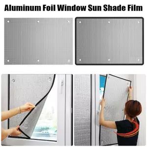 Phim cách nhiệt cửa sổ DWEL, Phim che nắng cửa sổ chống tia cực tím bằng lá nhôm, Có thể tháo rời với cốc hút Tấm bảo vệ tấm che nắng hai mặt cho gia đình