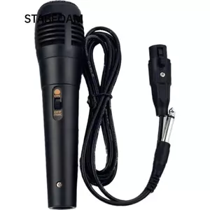 Micrô năng động STABFOAM, Mic giọng hát màu đen có dây, Ghi âm Karaoke tích hợp chuyên nghiệp di động