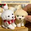 Squishy Teddy Dog Đồ chơi giảm căng thẳng với khăn quàng cổ sang trọng dễ thương Thân thiện với da Họa tiết mềm Bóp Đồ chơi dành cho học sinh Thi Giảm lo âu