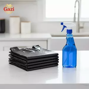 100 Chiếc Túi Nhựa Dùng Một Lần Tay Cầm Di Động Cho Hộ Gia Đình Nhà Bếp Thùng Rác Mua Sắm Cắm Trại [VN]