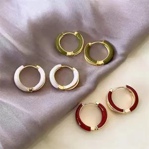 1 Cặp Bông Tai Vòng Kim Loại Thả Dầu Thanh Lịch Phong Cách Hàn Quốc Bông Tai Tròn Vintage Bule Dành Cho Nữ Trang Sức Tai Cổ Điển Quà Tặng Tiệc VN