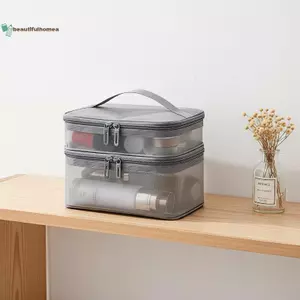 BeautifulHomeA Túi Đựng Mỹ Phẩm Lưới Thoáng Khí Dung Tích Lớn Hai Lớp Túi Vệ Sinh Thoáng Khí Cho Tập Gym Tập Luyện Du Lịch Ngoài Trời VN