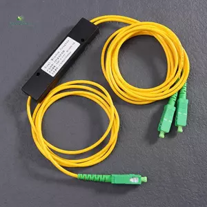 1Pc 1x2 Bộ chia sợi quang FTTH 1 điểm 2 Hộp chia sợi quang Hộp chia côn 1 đến 2 / Phụ kiện APCputer mới