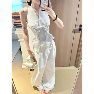Áo Vest nơ công nghiệp nặng ren mùa hè nhận phong cách mới Eo nhìn cô gái nóng bỏng Áo sơ mi nhỏ sọc