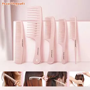 FAVORITEGOODS Lược đuôi ngựa, Chăm sóc tóc xoăn dày đặc Lược chải tóc, Salon công cụ tạo kiểu tóc làm dày màu hồng tiện lợi
