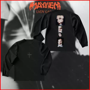 LADY GAGA LG7 MAYHEM Album Merch Dài Tay Xu Hướng Thời Trang Áo Sơ Mi Rời
