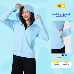 Áo chống nắng nữ YODY chất da cá Chống tia UV UPF50+, cản tia cực tím, bảo vệ da WCSJ26A007