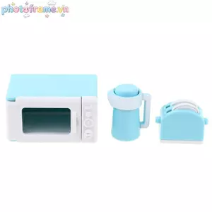 Khung Ảnh 1 Bộ 1: 12 Nhà Búp Bê Mini Lò Vi Sóng Máy Làm Bánh Mì Ấm Siêu Tốc Bộ Dụng Cụ Nhà Bếp Đồ Chơi VN