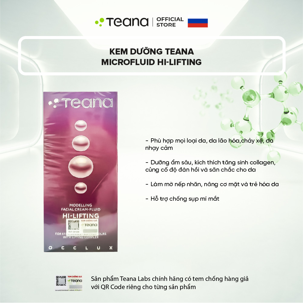 Kem dưỡng Teana Occlux Molecular Microfluid Hi-Lifting nâng cơ 50ml