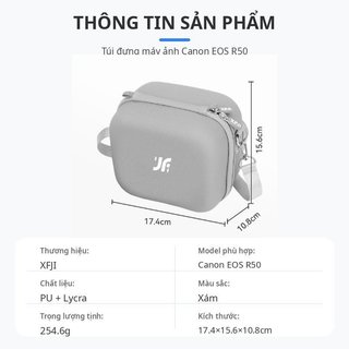 Túi Đựng Máy Ảnh Canon R50 PU Chống Sốc Chống Nước Túi Đeo Chéo Bảo Vệ Ống Kính