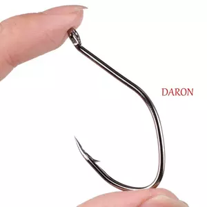 DARON Móc Cá Nhật Bản Móc Jigbait Móc Đơn Cá Chép Fishihook Bộ Mustad Móc Na Uy Có Lỗ Bay Phụ Kiện Câu Cá Thép Gai Móc Cá