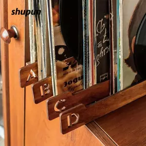 SHUPUN Vinyl Record Dividers, Vui Dấu Trang Ghi Nhớ Kẹp Giấy Đọc Sách Dấu Hiệu, Sáng Tạo A-Z Bảng Chữ Cái Phụ Kiện Sách Bằng Gỗ Bộ Chia Hồ Sơ Văn Phòng Trường Học