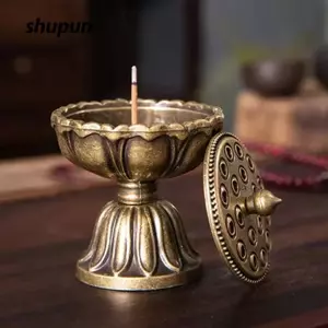 SHUPUN Sen Lư Hương, Kim Loại Có Tay Cầm Đựng Hương, Rỗng Phong Cách Cổ Điển Sang Trọng Cổ Điển Bếp Hương Liệu Trang Trí Nội Thất Nhà Cửa