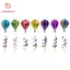 PWSSEND Rainbow Hot Air Balloon, Kích thước khổng lồ Xoay Sequins Gió Spinners, Tiệc sinh nhật Chất liệu nhựa Chiều cao 43,3 inch 4X Bóng bay Cối xay gió Đồ chơi Trang trí ngày lễ