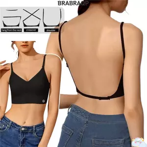 BRABRAA Small Bust Push Up Bras, Áo ngực không lưng màu trơn hình chữ U, Dây đeo mỏng vô hình có thể điều chỉnh Dây đeo đồ lót dành cho nữ