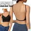 BRABRAA Small Bust Push Up Bras, Áo ngực không lưng màu trơn hình chữ U, Dây đeo mỏng vô hình có thể điều chỉnh Dây đeo đồ lót dành cho nữ