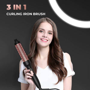 Phong Cách Mới Đôi PTC Tóc Perm Uốn Sắt Uốn Lược Khóa Bên Trong Lược Làm Nóng Điện Kép