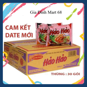 THÙNG 30 GÓI MÌ HẢO HẢO TÔM CHUA CAY 75g*30 gói