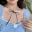 PNPIA- Xu Hướng Ruy Băng Nơ Choker Nelace Cho Nữ Ngọc Trai Thanh Lịch Trái Tim Mặt Dây Chuyền Nelace Tiệc Cưới Trang Sức Quà Tặng