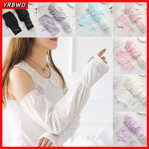 YRBWD 1 Cặp Tay Rời Tay Áo Mùa Hè Lái Xe Ngoài Trời Thể Thao Chống Nắng Chống Tia UV