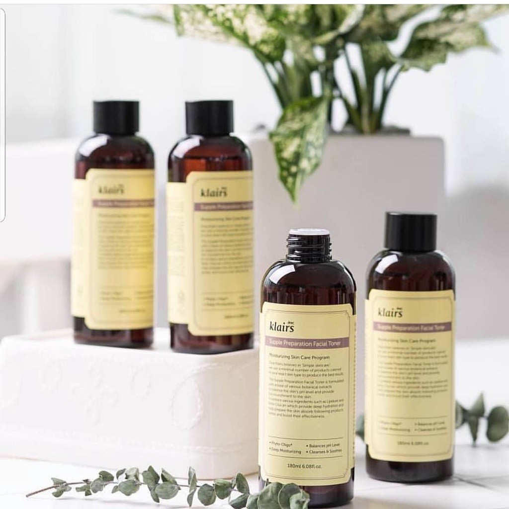 Combo 2 Nước hoa hồng Dear, Klairs Supple Preparation Facial Toner cấp ẩm hỗ trợ làm sáng da 180ml/chai [FS]