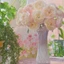 Màu Hồng Trắng Gradient Xịt Nước Thả Miệng Hoa Văn Dọc Bình Thủy Tinh Handmade Hoa Văn Hóa Trang Trí Nhà Cửa IJ3J