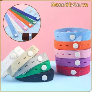 MONOSTYLE 10 / 30 Chiếc Dây Đàn Hồi Nylon Có Lỗ Nút, May Thủ Công DIY May Cuộn Lên Quần Áo Sắp Xếp, Tiết Kiệm Không Gian Có Thể Điều Chỉnh Dây Buộc Nhiều Màu Sắc