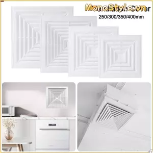 Lưới tản nhiệt thông hơi MONOSTYLE, Vuông có nắp thông gió, Vỏ quạt xả bằng nhựa hoạt động im lặng Phòng tắm